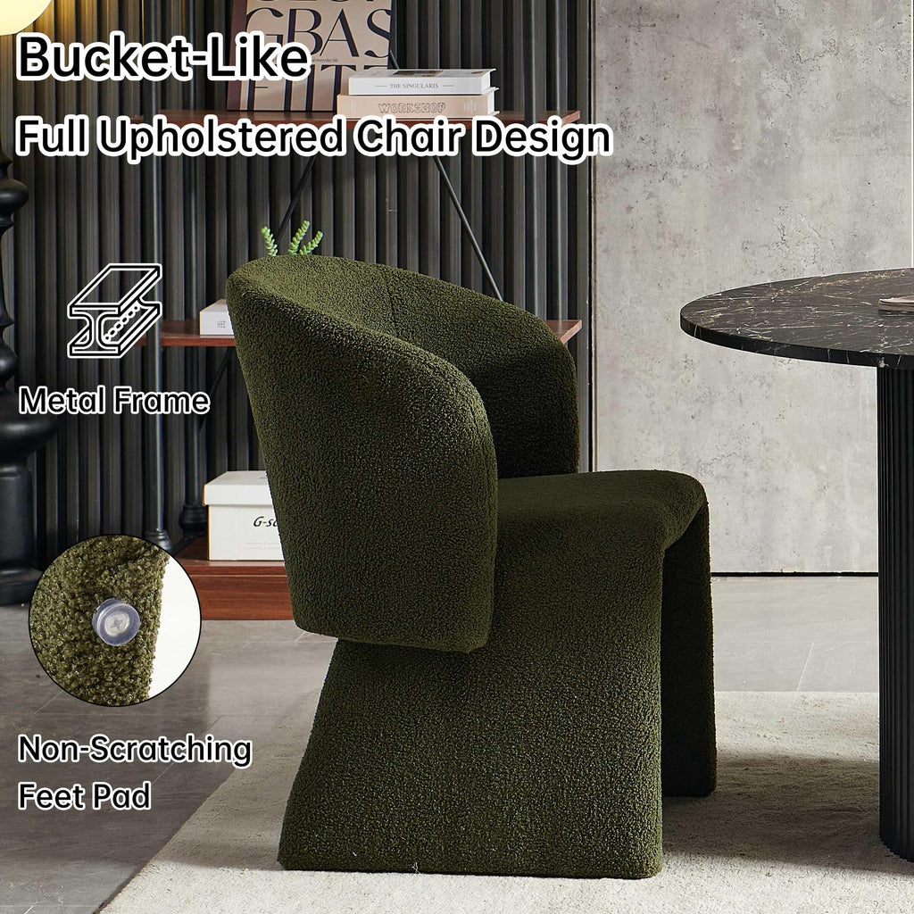 3-Piece Round Dining Table Set for 2 with Upholstered Armchairs