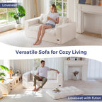 104" L-Shaped Modular Cloud Sofa with Ottoman