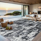 Washable Abstract Area Rug, Soft, Non-Slip, Stain Resistant