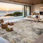 Washable Abstract Area Rug, Soft, Non-Slip, Stain Resistant